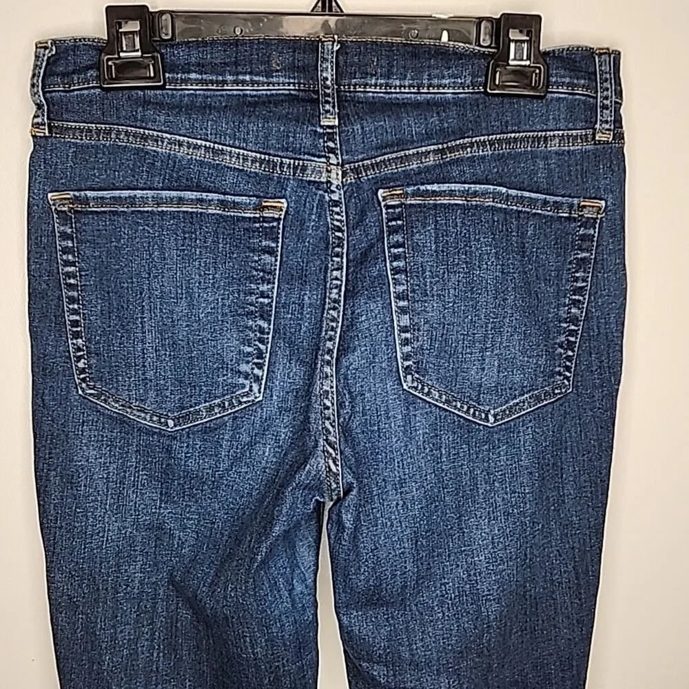 Free People Distressed Busted Knee Jeans High Rise Dark Wash Women's Size 30